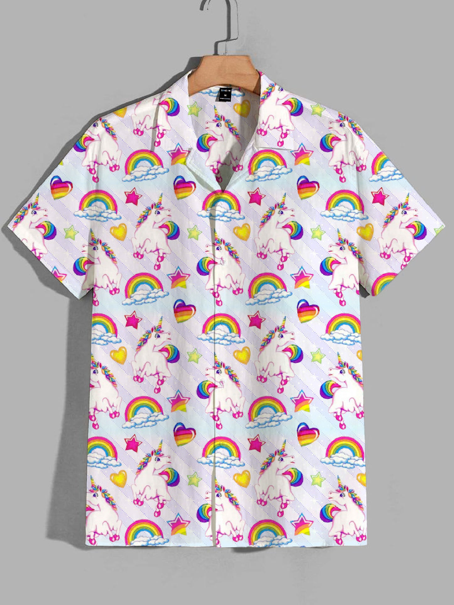 Printed Cuban Collar Shirt For Men #28