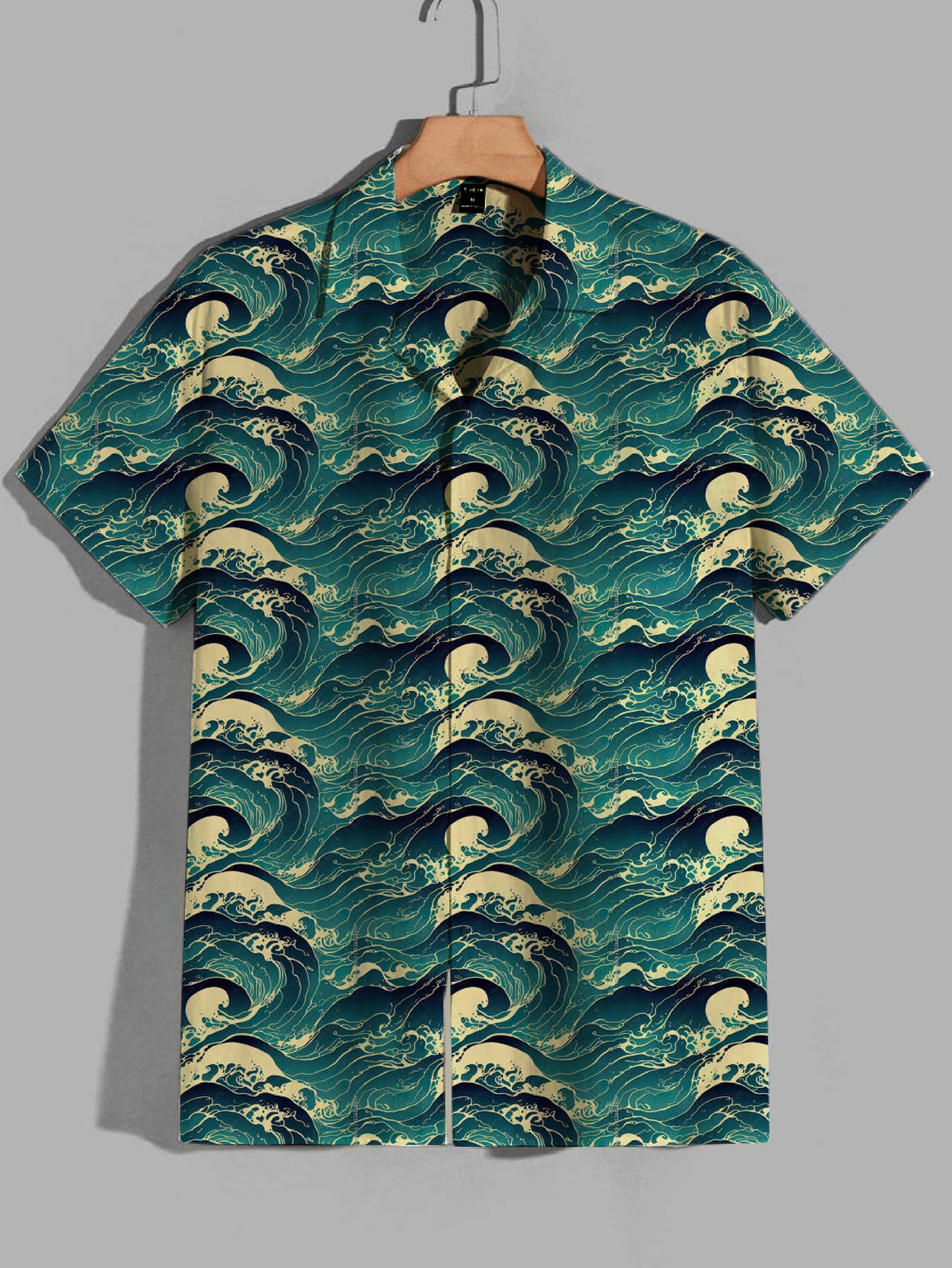Printed Cuban Collar Shirt For Men#20
