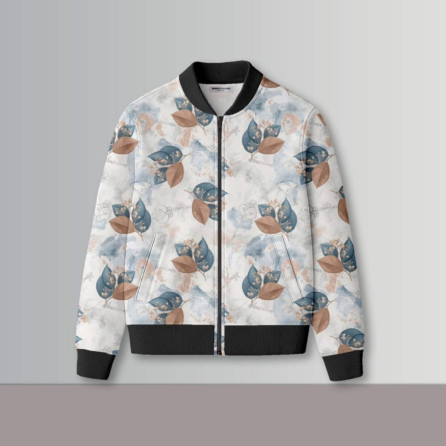 Antique Leaf Bomber Jacket#17