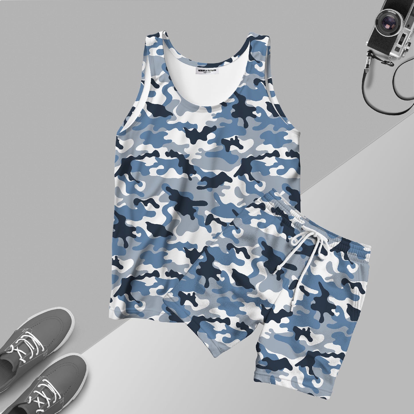 Camo print Co-ord Set printed sando with shorts #305