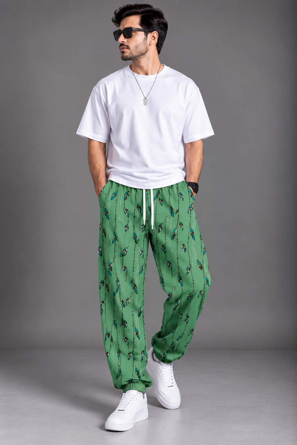 Men’s Loose Fit Print Joggers#7