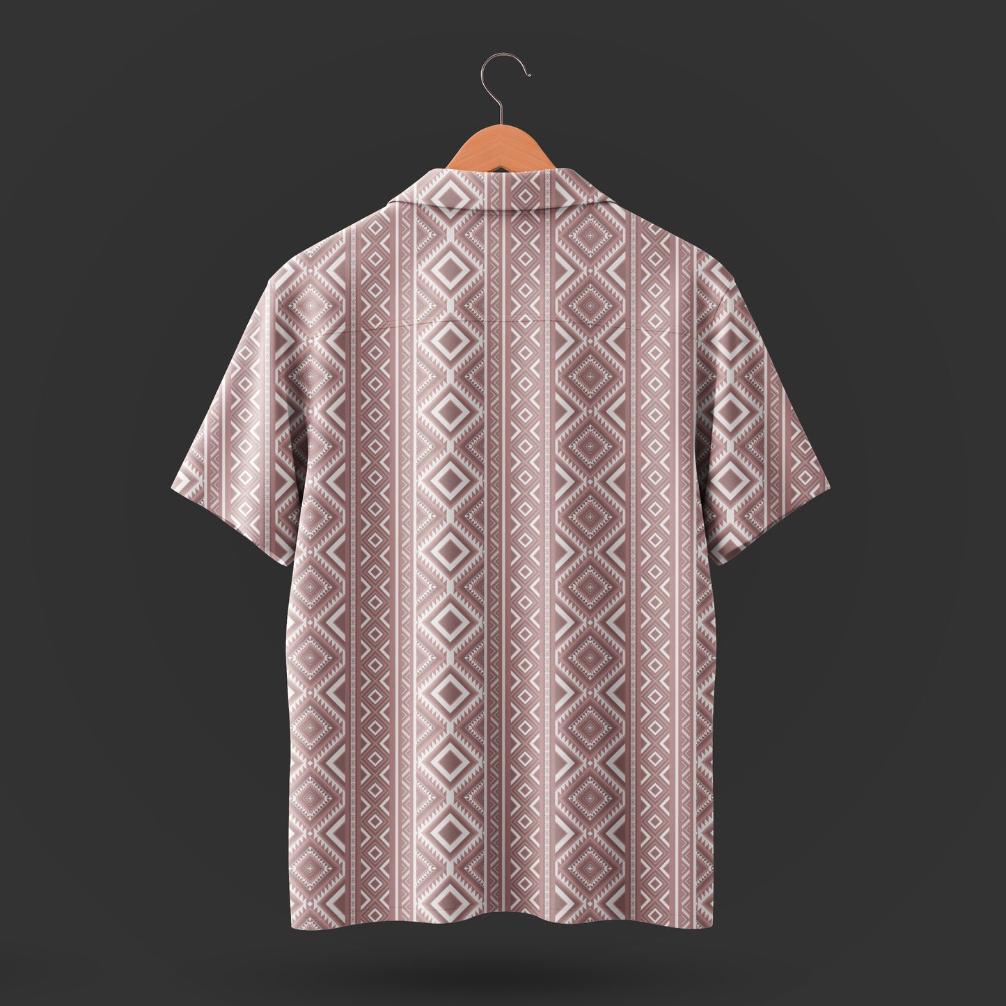 Printed Cuban Collar Shirt For Men #48