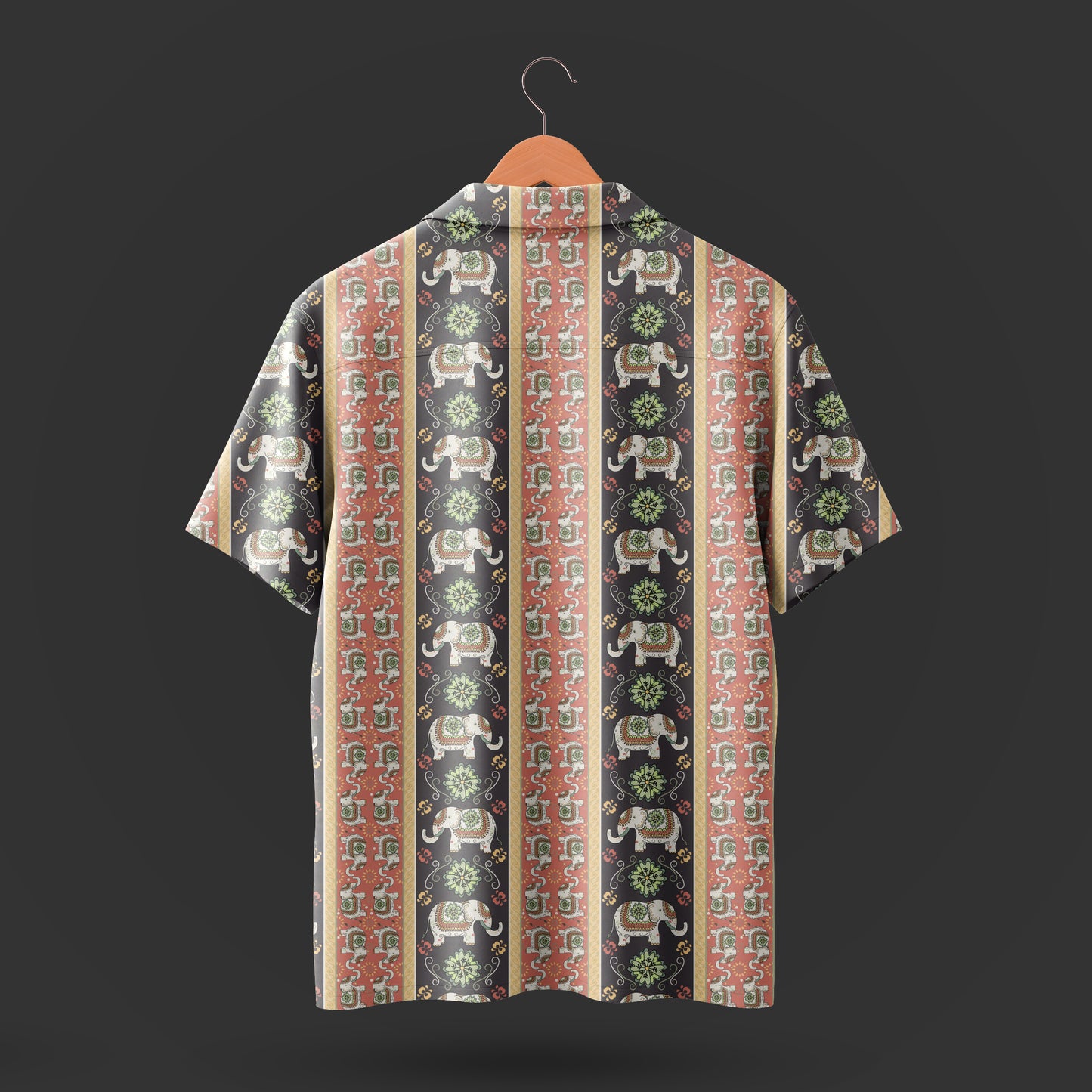 Printed Cuban Collar Shirt For Men #42