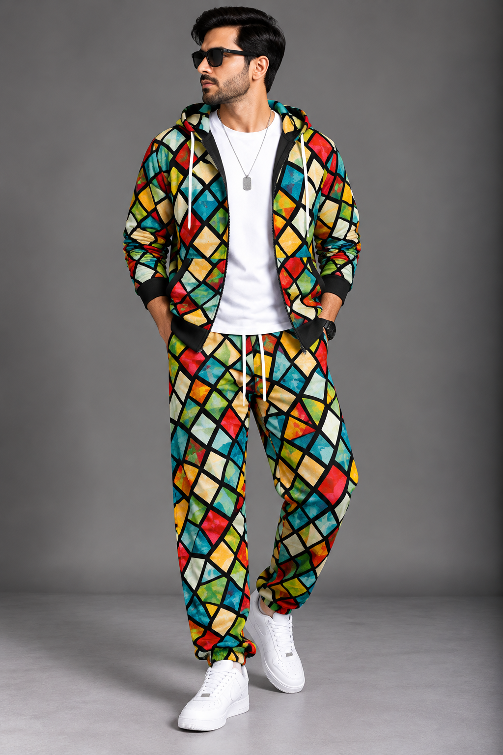 Hoodie & Sweatpants Co-ord Set #31 (zipper)
