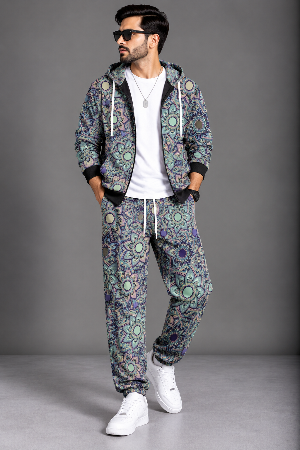 Hoodie & Sweatpants Co-ord Set #27 (zipper)