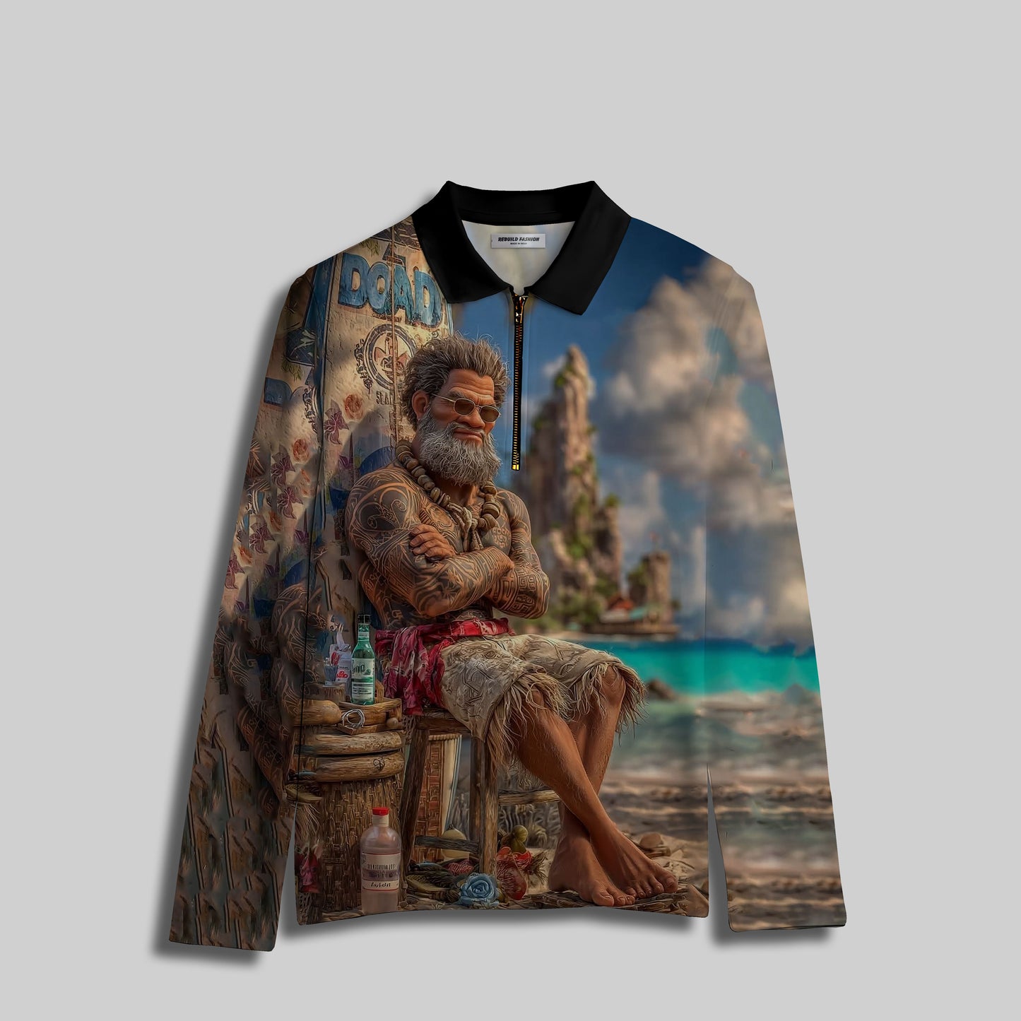 Men's Zipper Polo T-Shirt #6