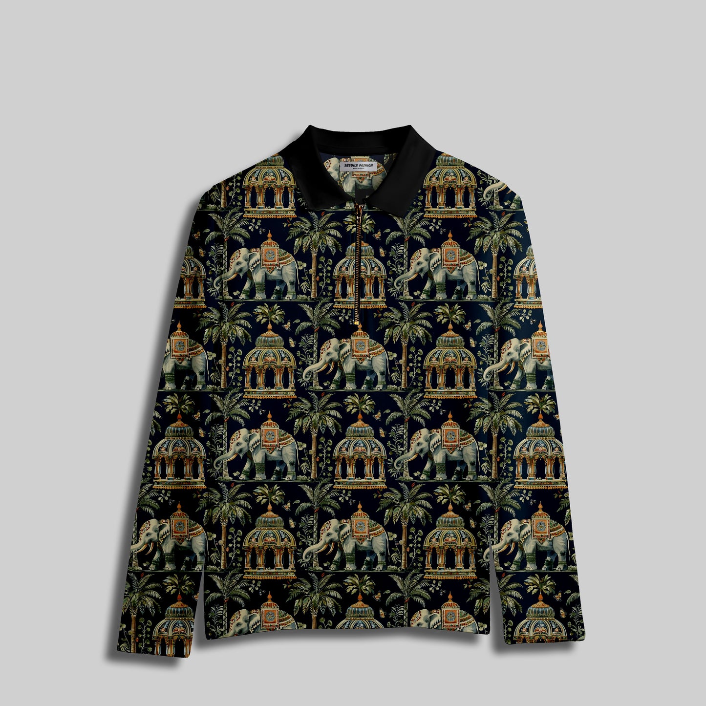 Men's Zipper Polo T-Shirt #2