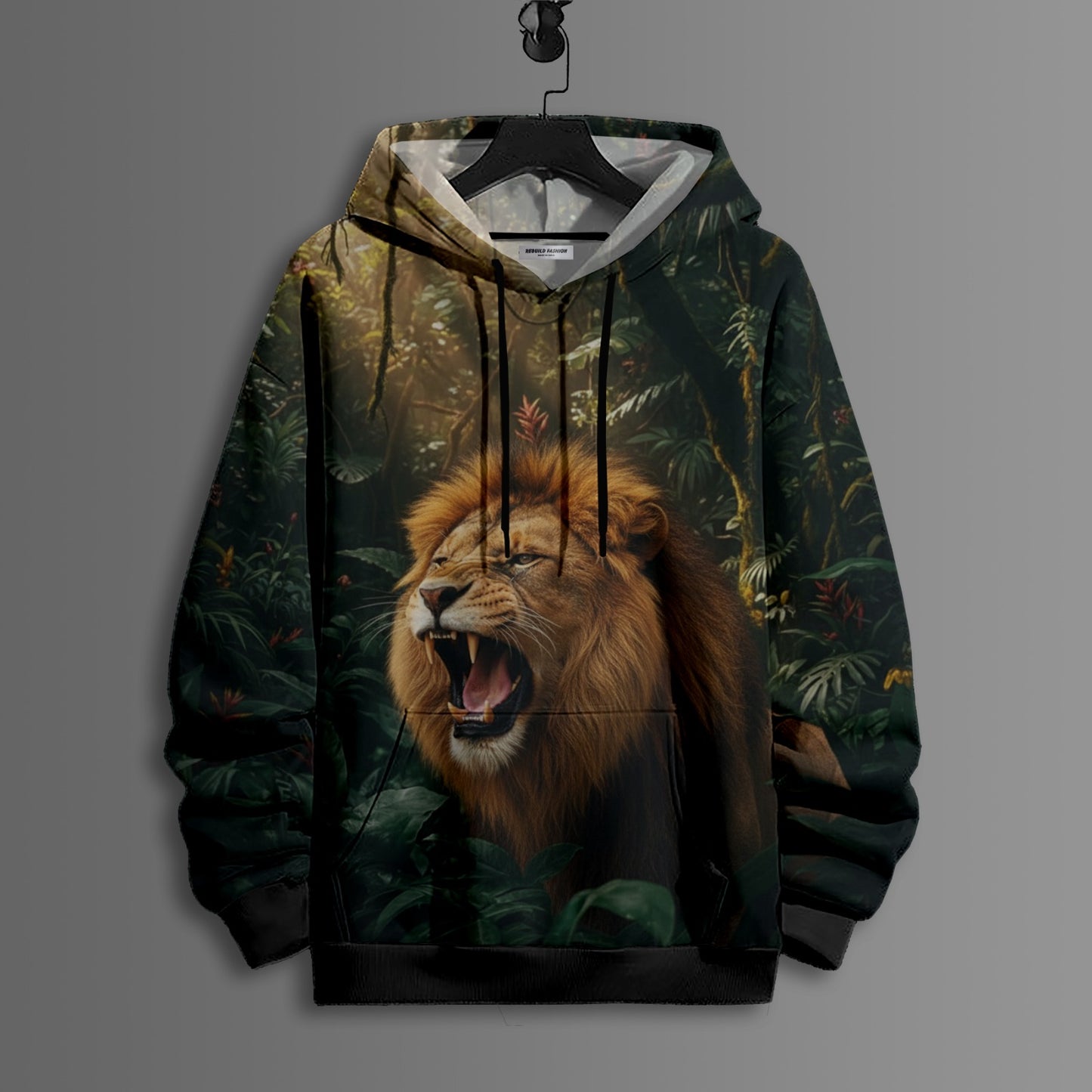Wild Lion Printed Hoodie #81