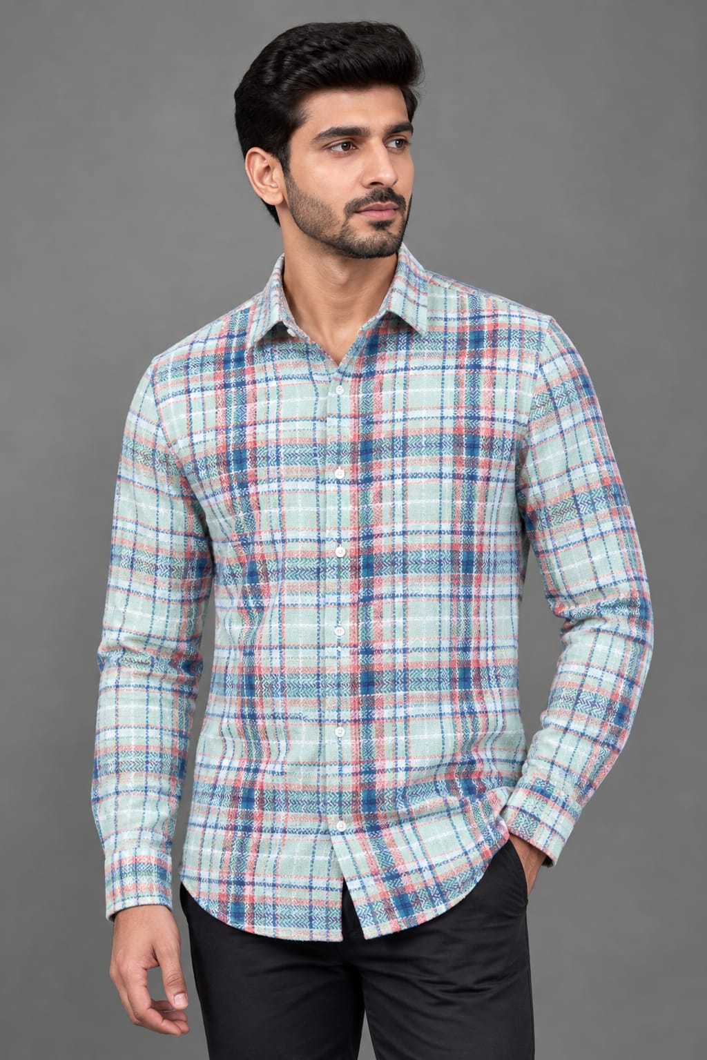 Cotton Flannel Checks Overshirt #12
