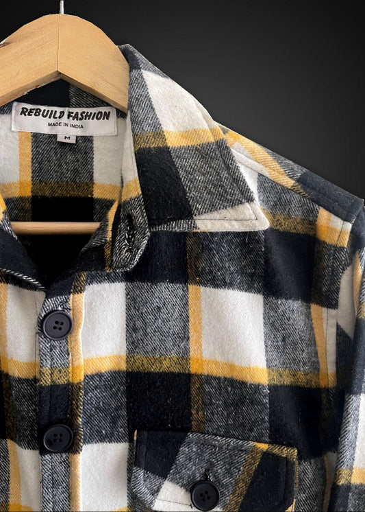 Flannel Checks Double Pocket Overshirt #4