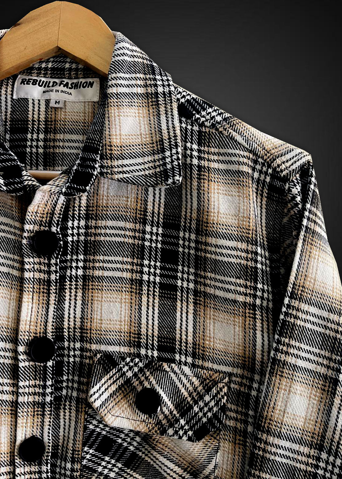 Flannel Checks Double Pocket Overshirt #1