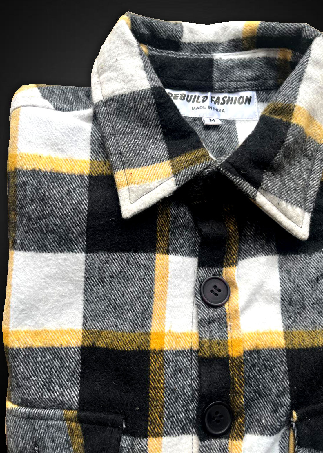 Flannel Checks Double Pocket Overshirt #4