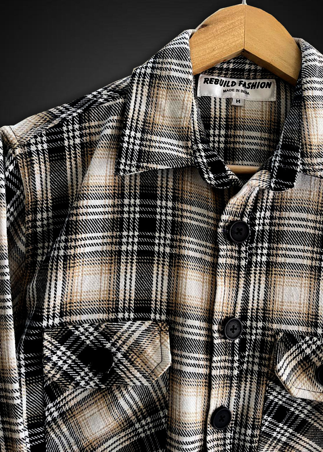 Flannel Checks Double Pocket Overshirt #1