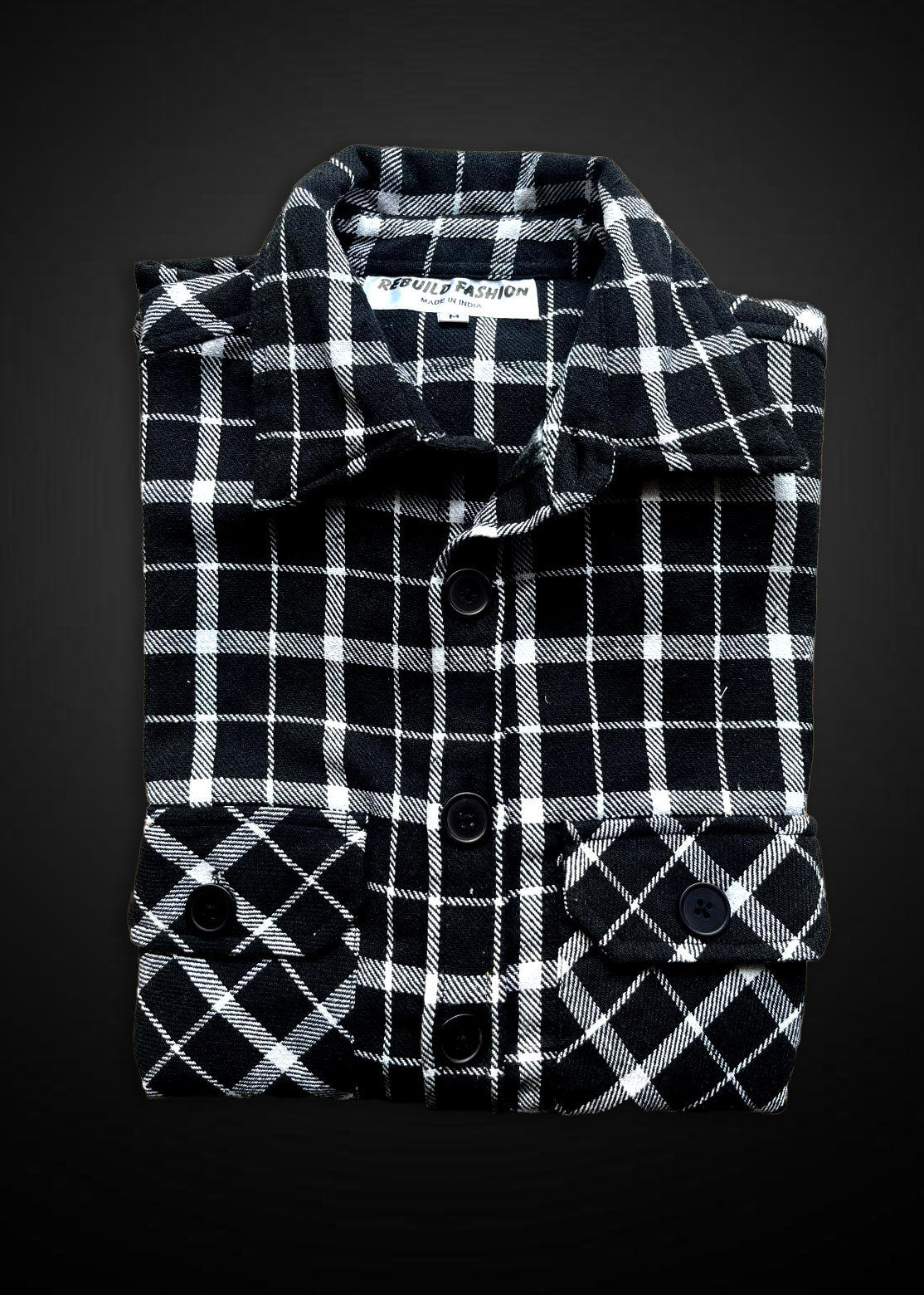 Flannel Checks Double Pocket Overshirt #3