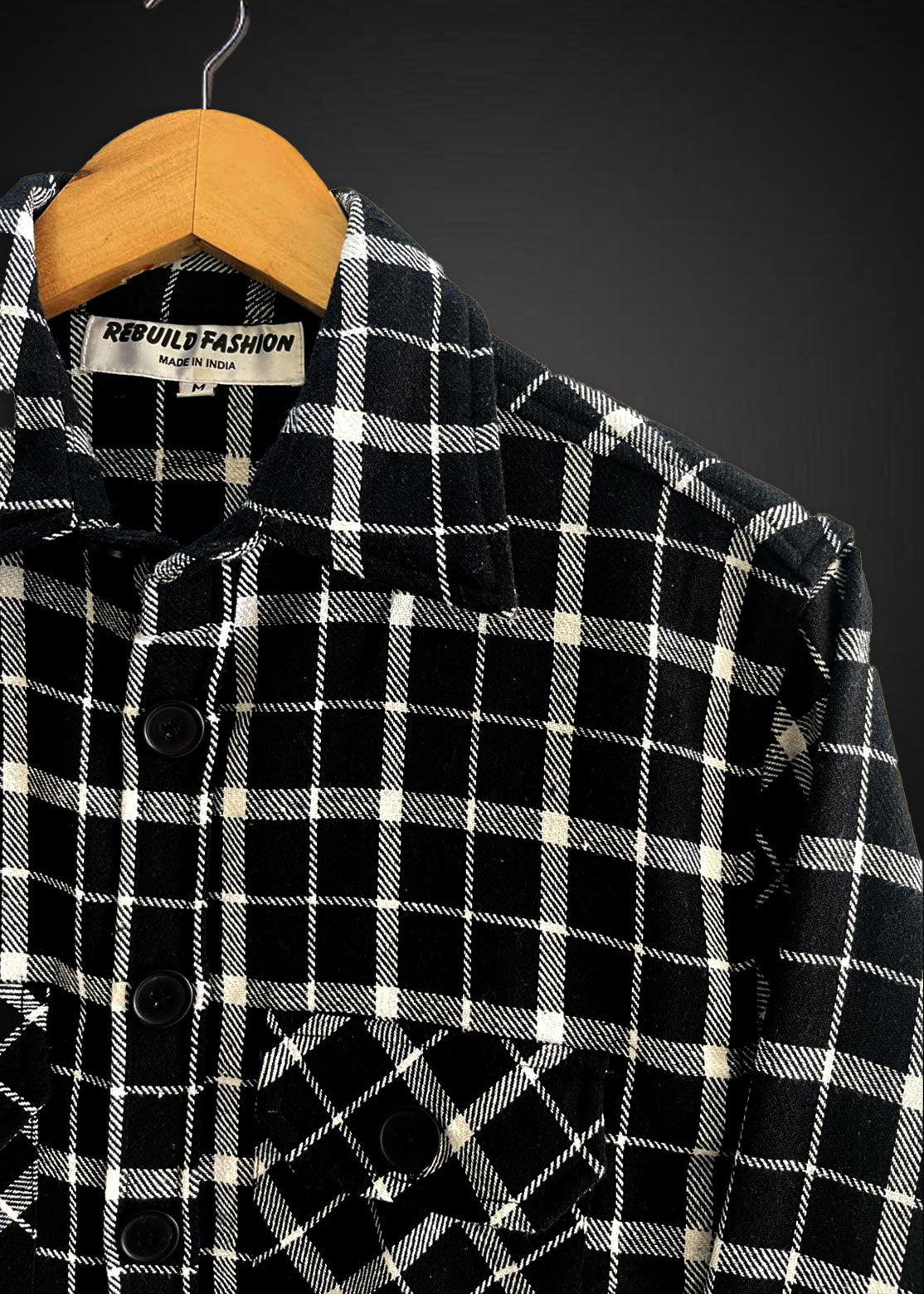 Flannel Checks Double Pocket Overshirt #3