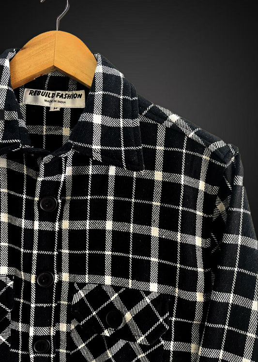 Flannel Checks Double Pocket Overshirt #3