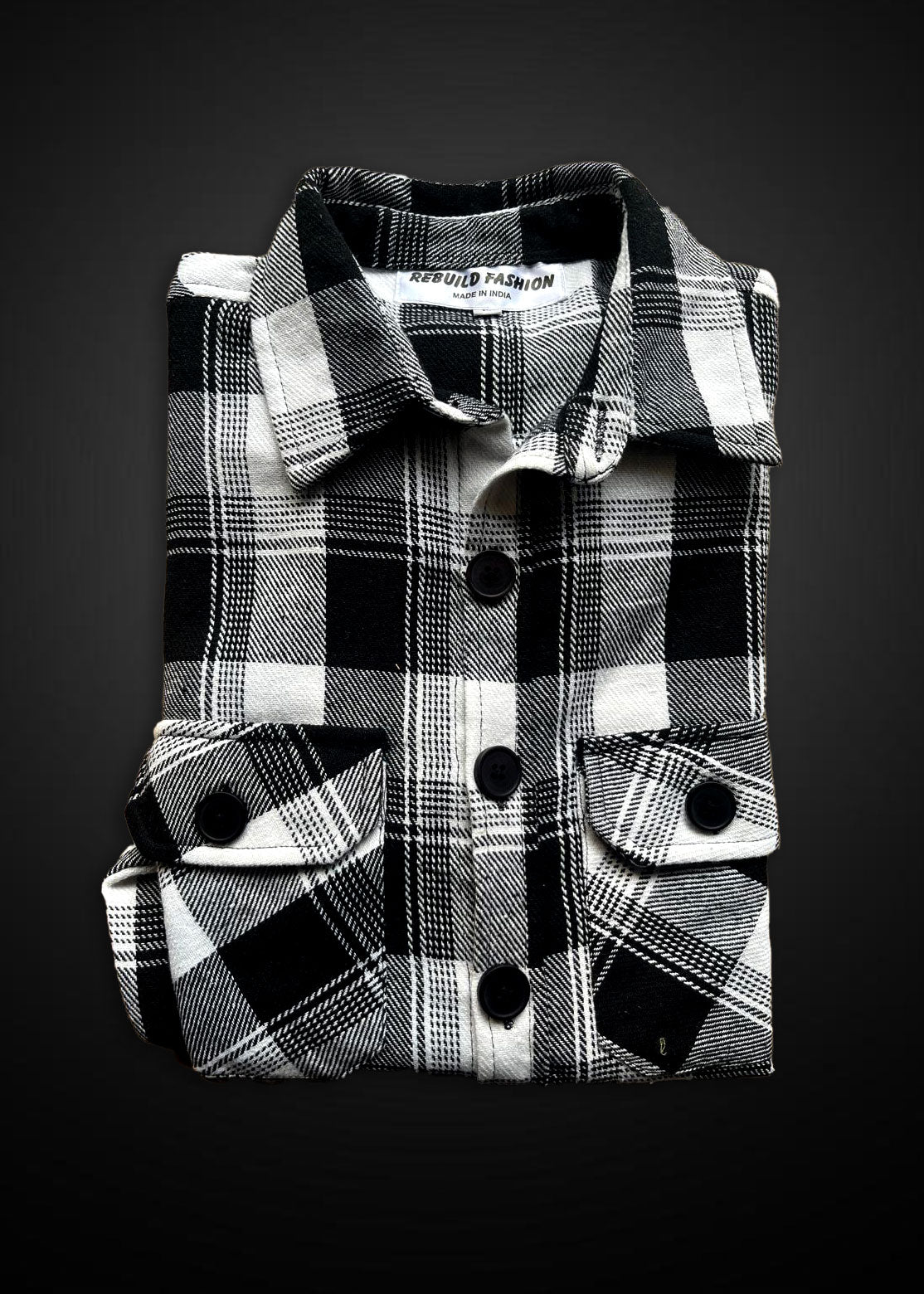 Flannel Checks Double Pocket Overshirt #2