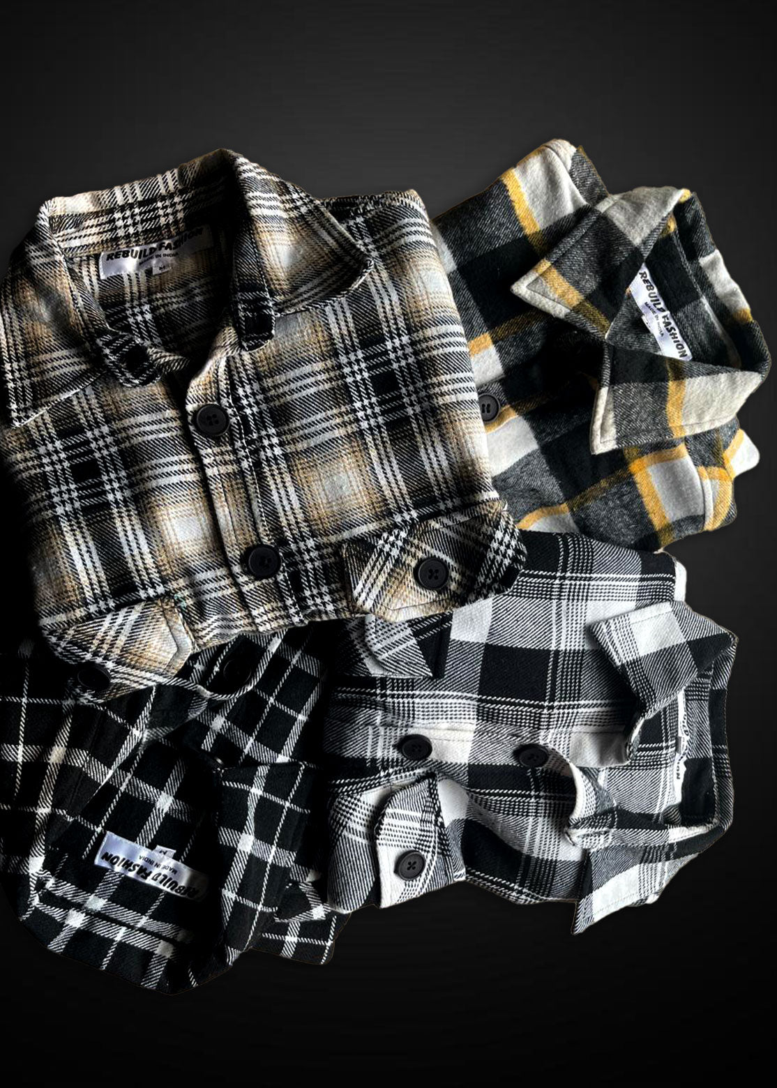 Flannel Checks Double Pocket Overshirt #4