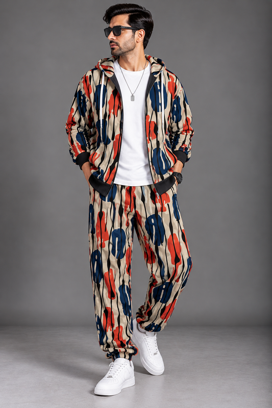 Hoodie & Sweatpants Co-ord Set #36(zipper)