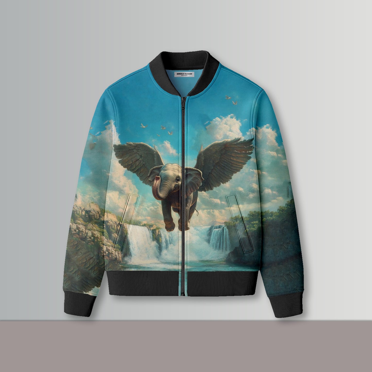 Elephant Flying Bomber Jacket#2