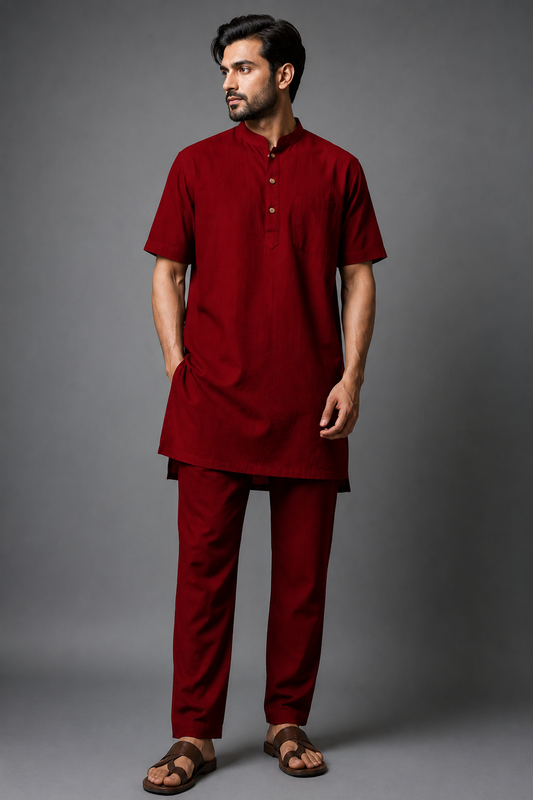 Classic Cotton Kurta Shirt for Men#5  (WITHOUT PAJAMA)