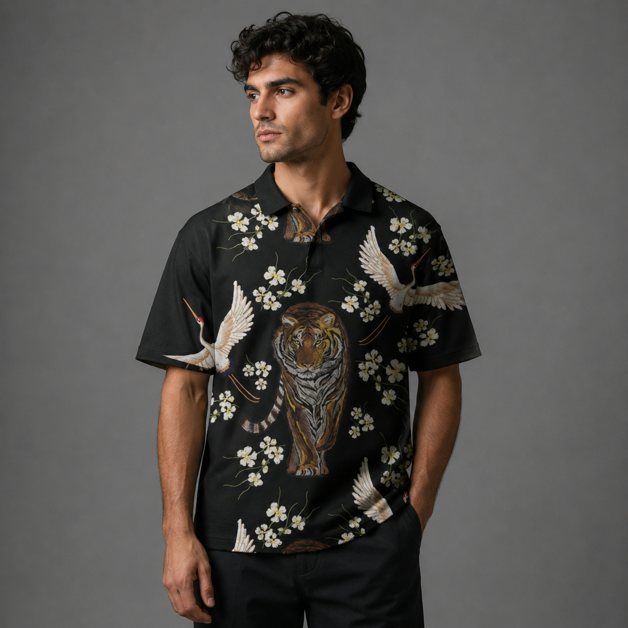 Kamal-Tiger POLO T-SHIRT#209