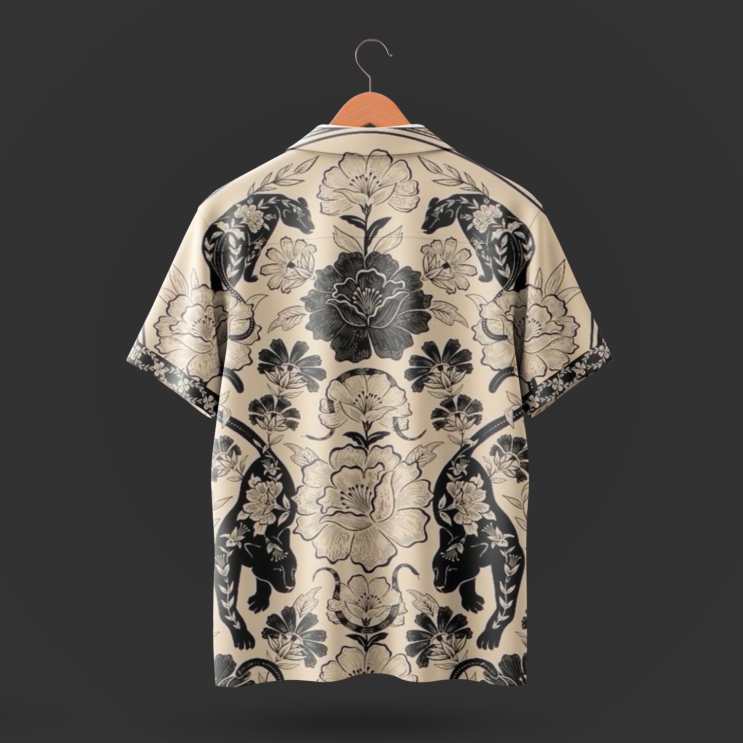 Printed Cuban Collar Shirt For Men #49