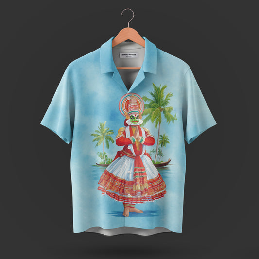 Printed Cuban Collar Shirt For Men #45