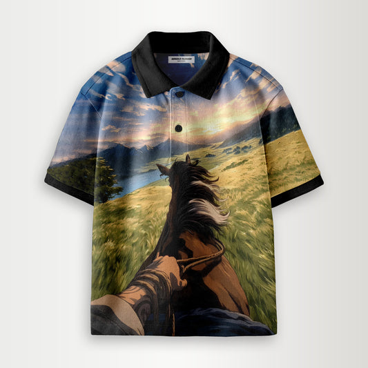 Horse-Safari POLO T-SHIRT#205
