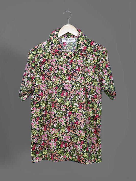 Printed Cuban Collar Shirt For Men  #01