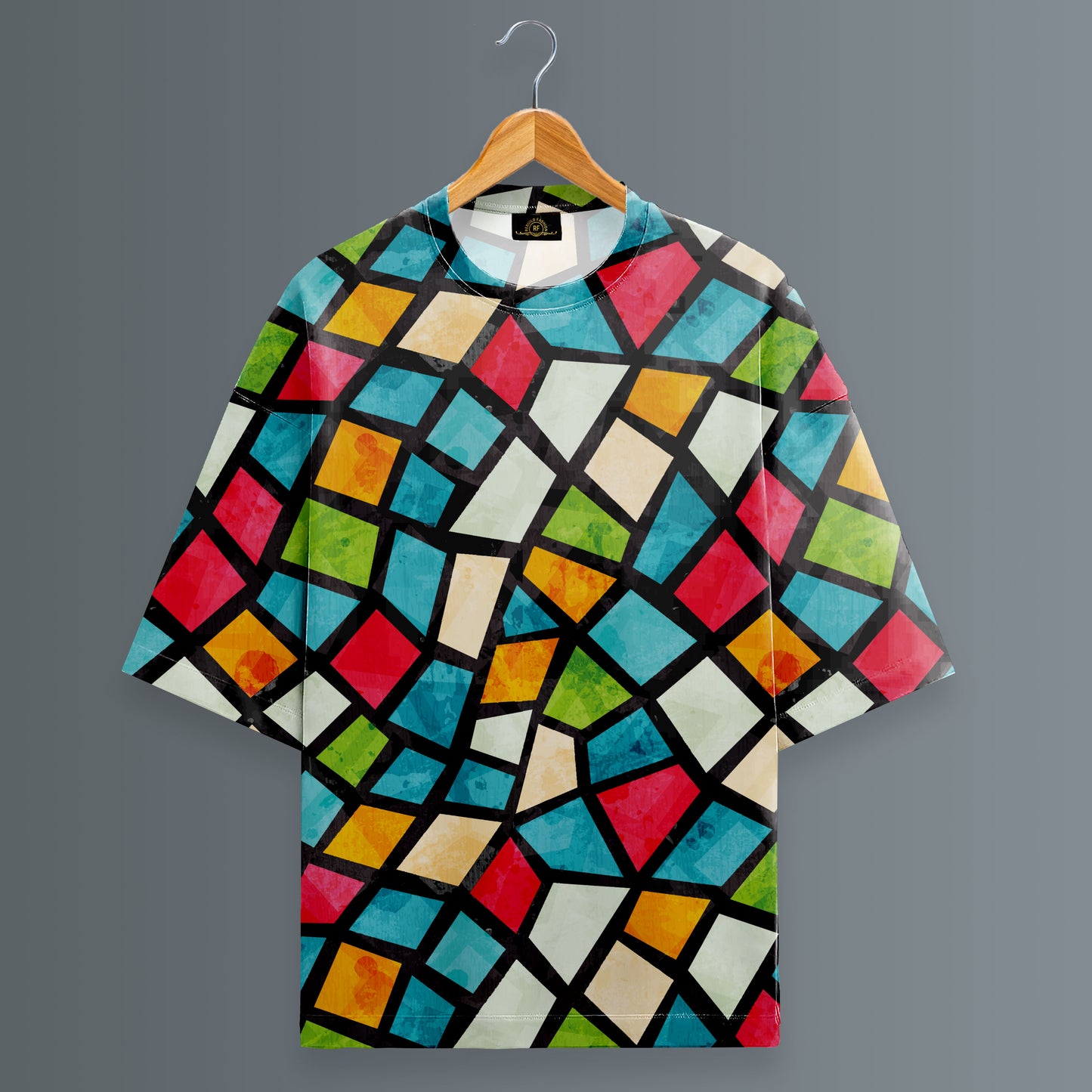 Stained Printed Oversized T-shirt #24