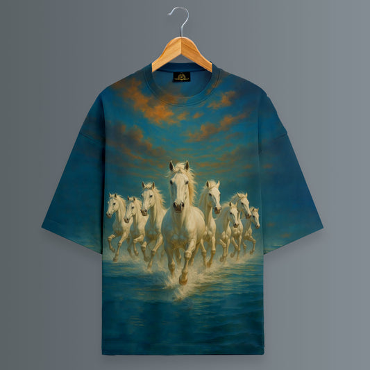Bright Horse Printed Oversized T-shirt #11