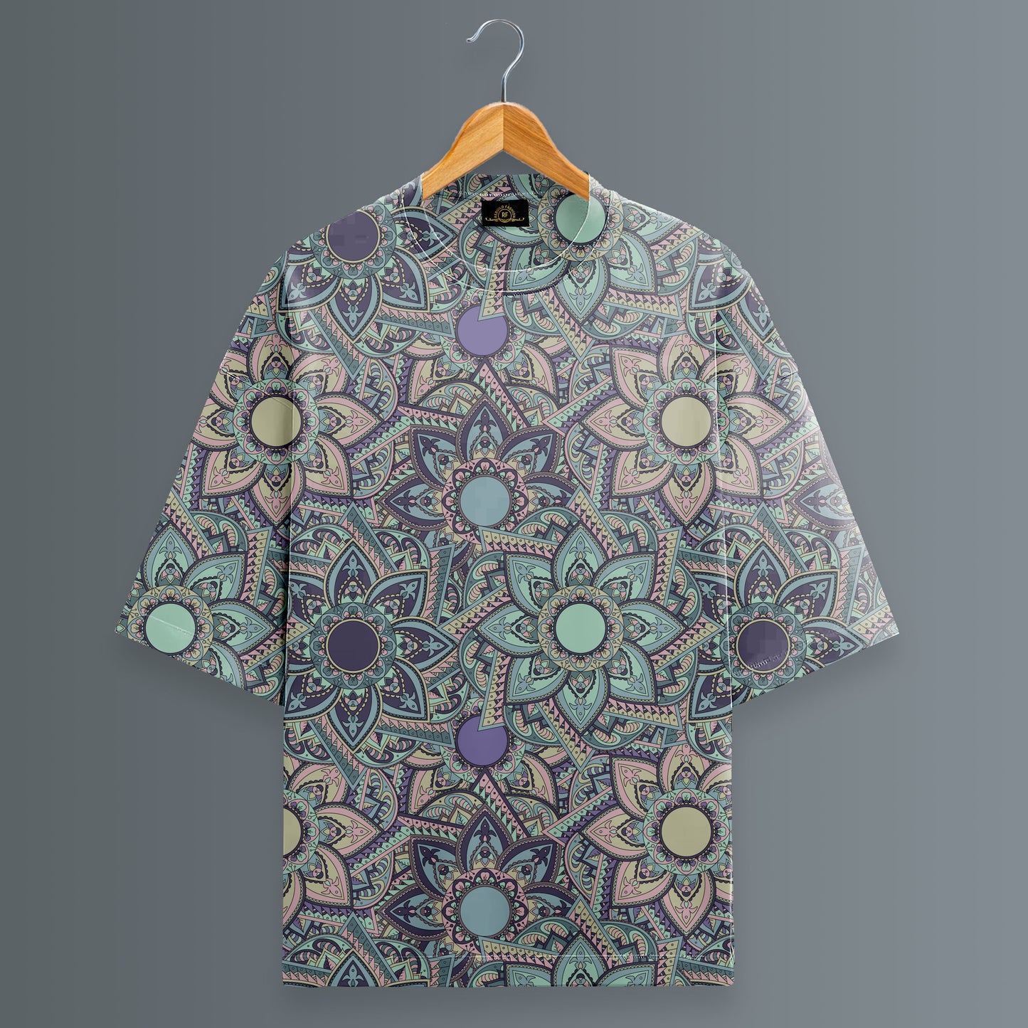 Mandala flower  Printed Oversized T-shirt #13