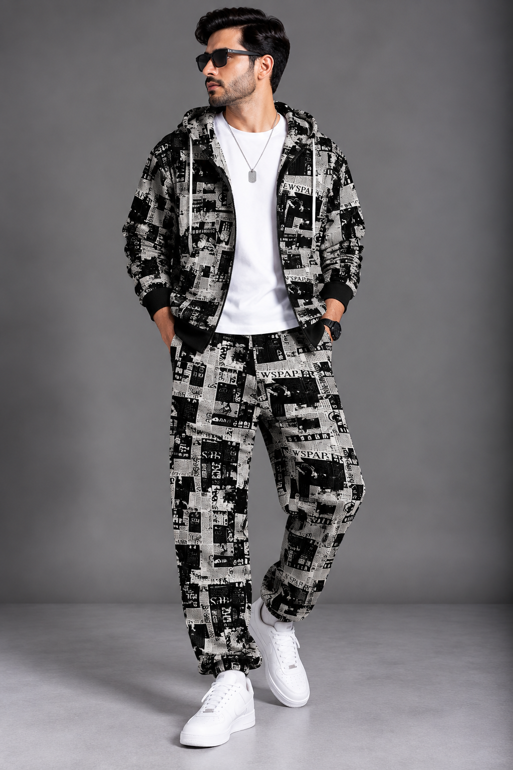 Hoodie & Sweatpants Co-ord Set #34 (zipper)