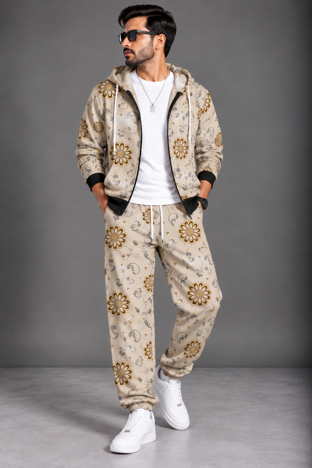 Hoodie & Sweatpants Co-ord Set #28 (zipper)