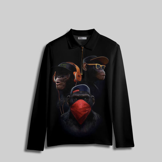 Men's  Zipper Polo T-Shirt #4