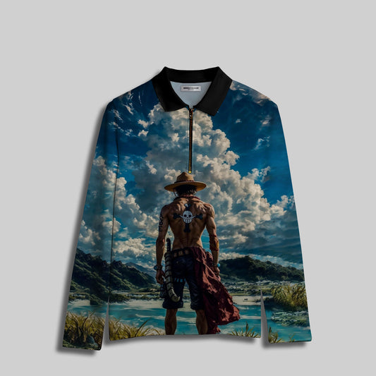 Men's  Zipper Polo T-Shirt #5