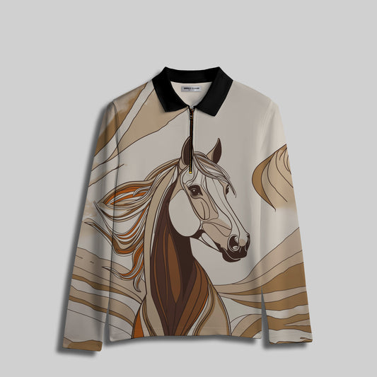 Men's  Zipper Polo T-Shirt #9