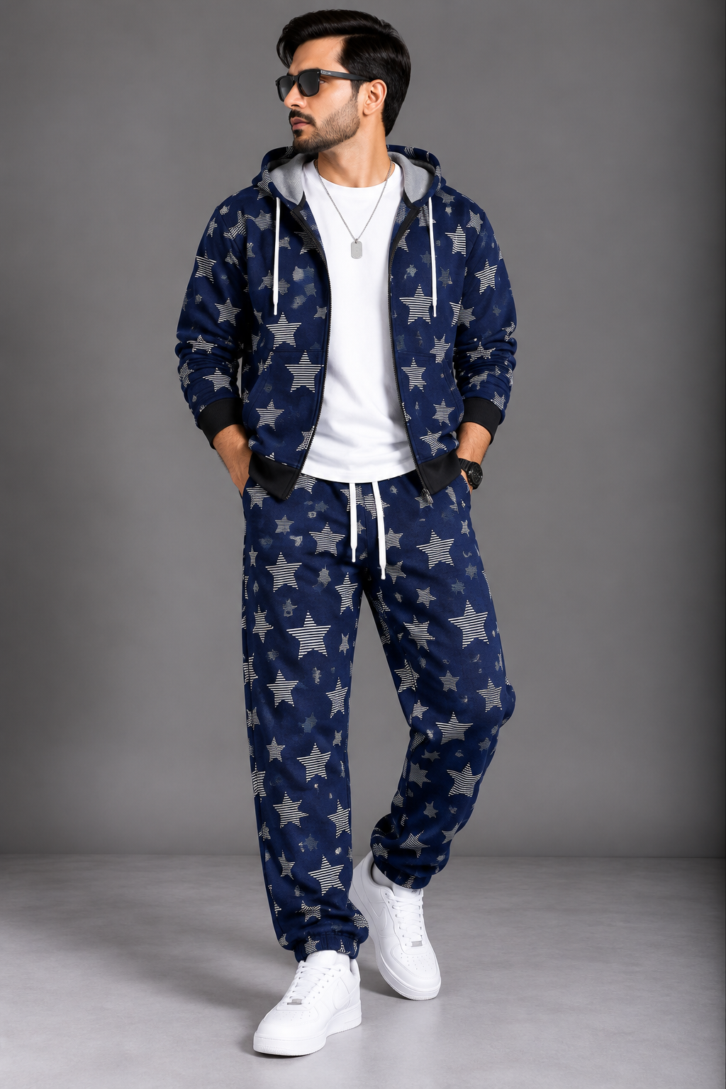 Hoodie & Sweatpants Co-ord Set #30 (zipper)