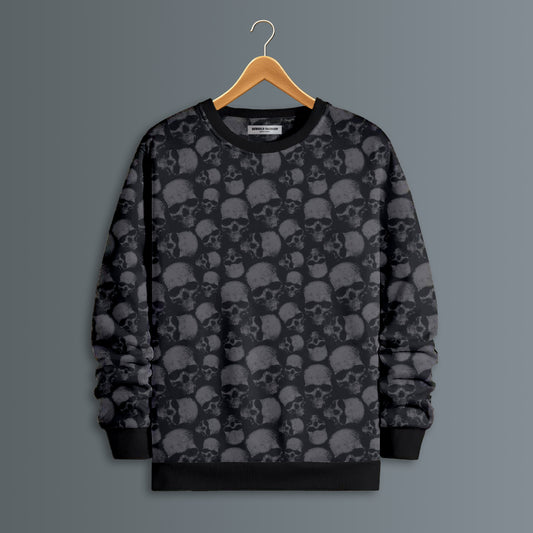 Grunge Skull Print Sweatshirt #50