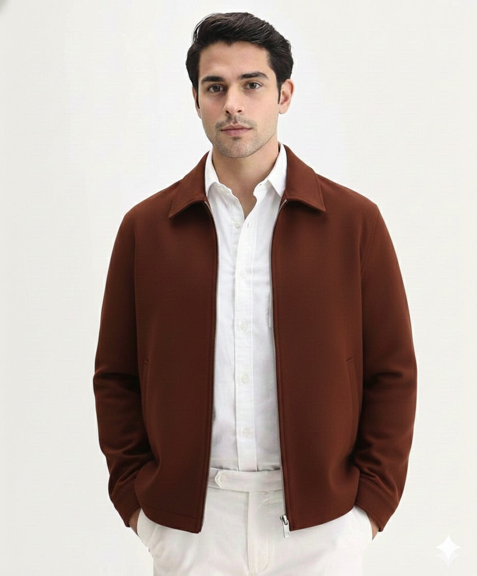 DARK BROWN Fleece JACKET#1