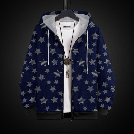 Printed Hoodie With Zip #51